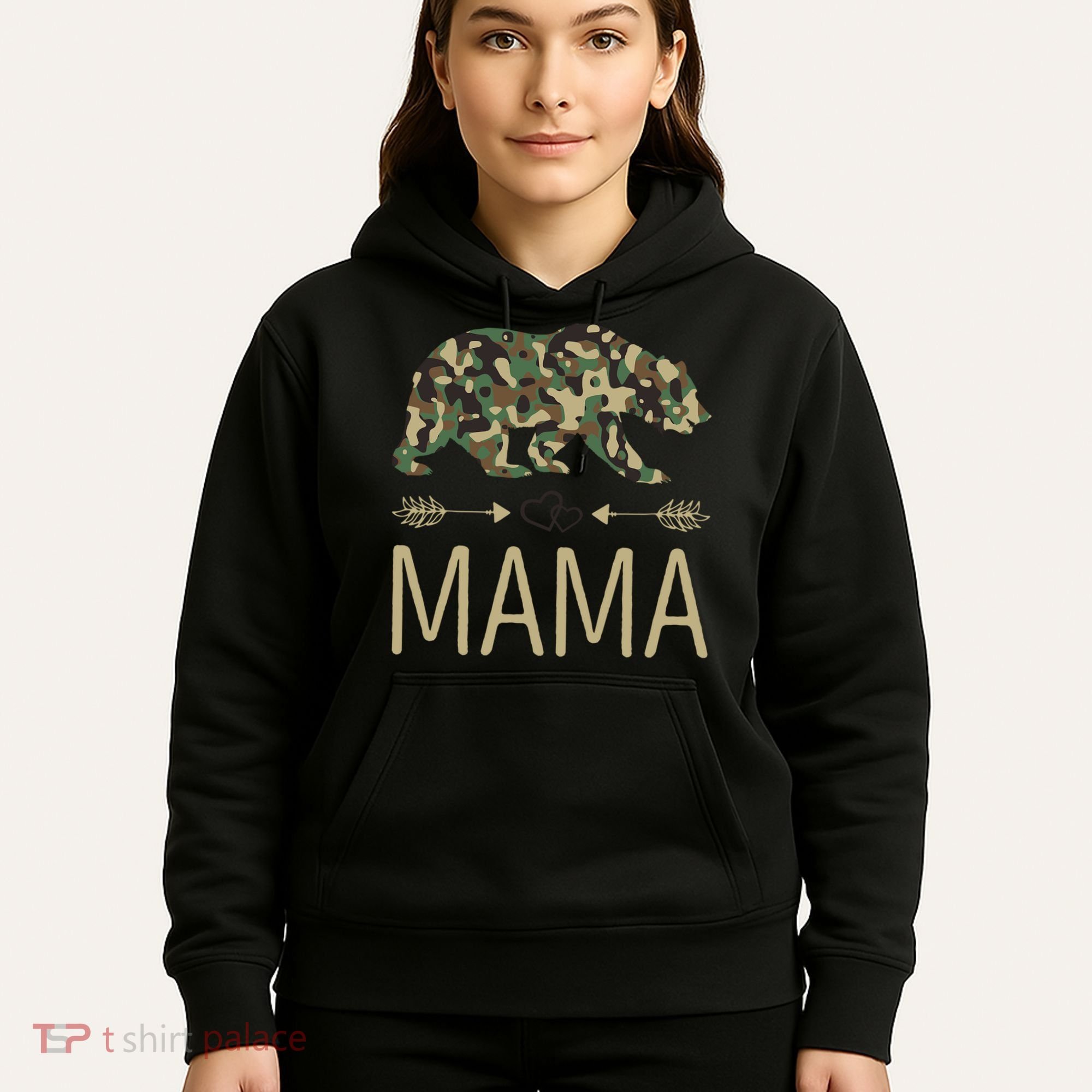 Mama Bear Camo Mother's Day Gift  Hoodie