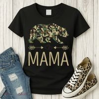 Mama Bear Camo Mother's Day Gift  Women's T-Shirt thumb 3