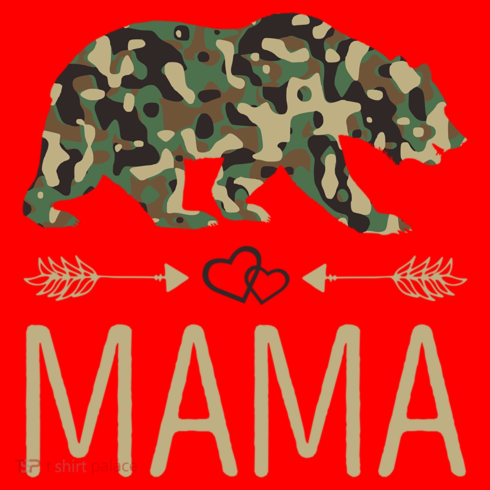 Mama Bear Camo Mother's Day Gift  Santa Hat