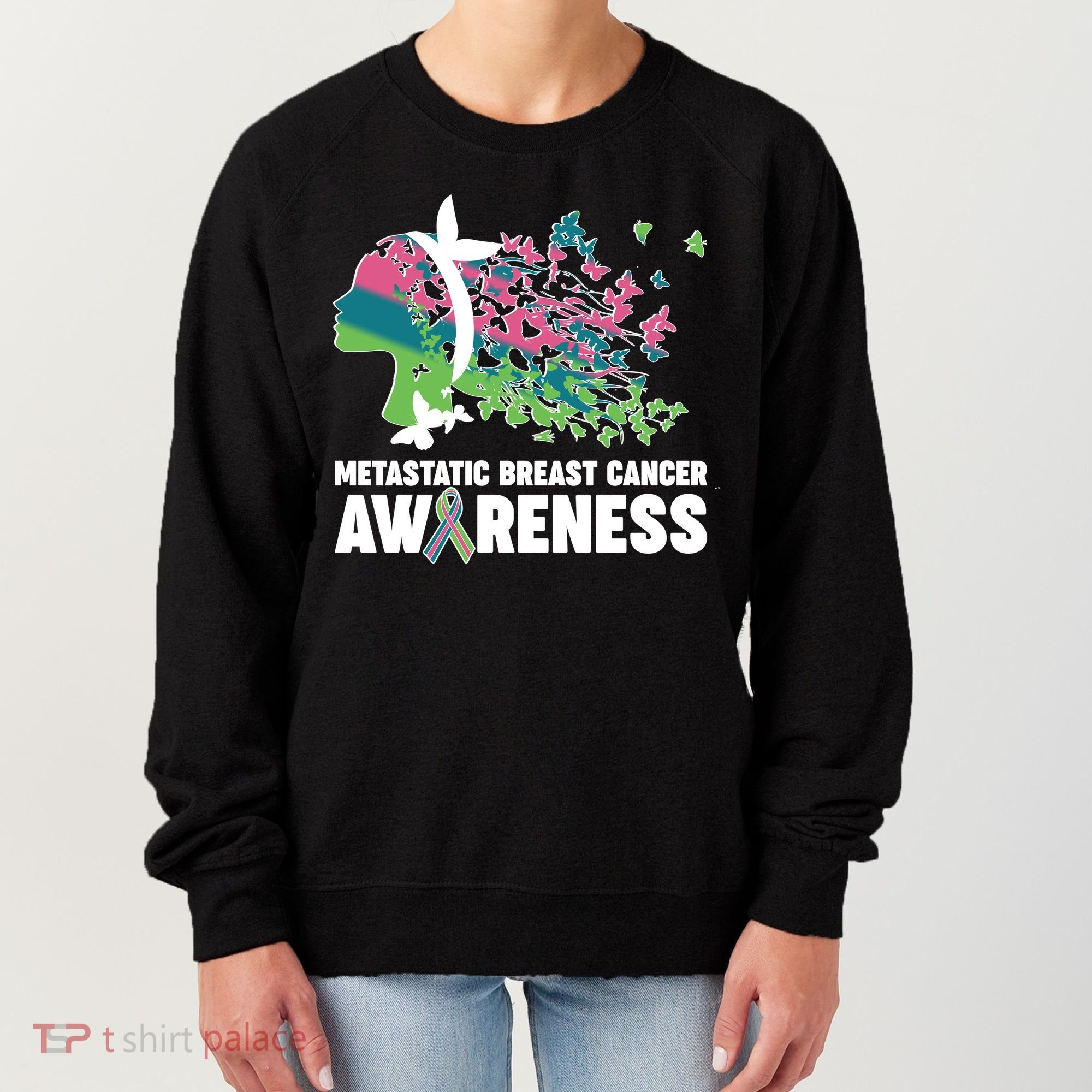 Metastatic Breast Cancer Awareness Butterflies Women's Sweatshirt