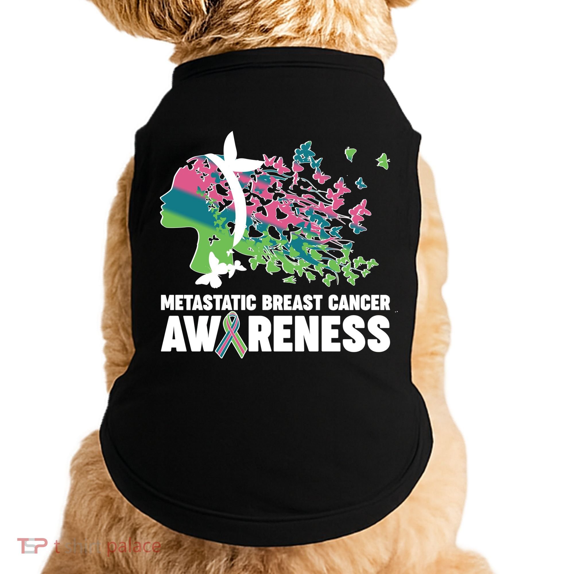 Metastatic Breast Cancer Awareness Butterflies Doggie Tank