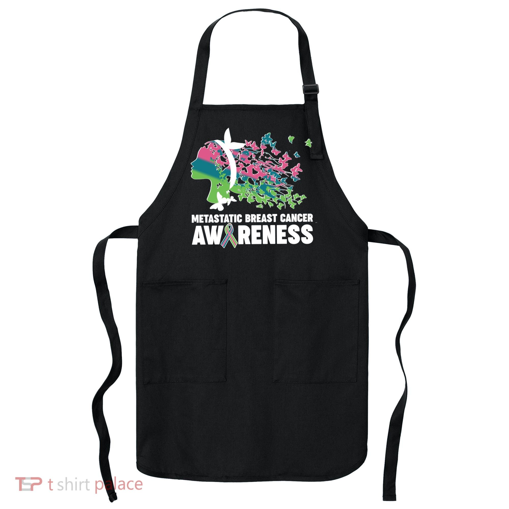 Metastatic Breast Cancer Awareness Butterflies Apron