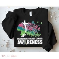 Metastatic Breast Cancer Awareness Butterflies Sweatshirt thumb 2