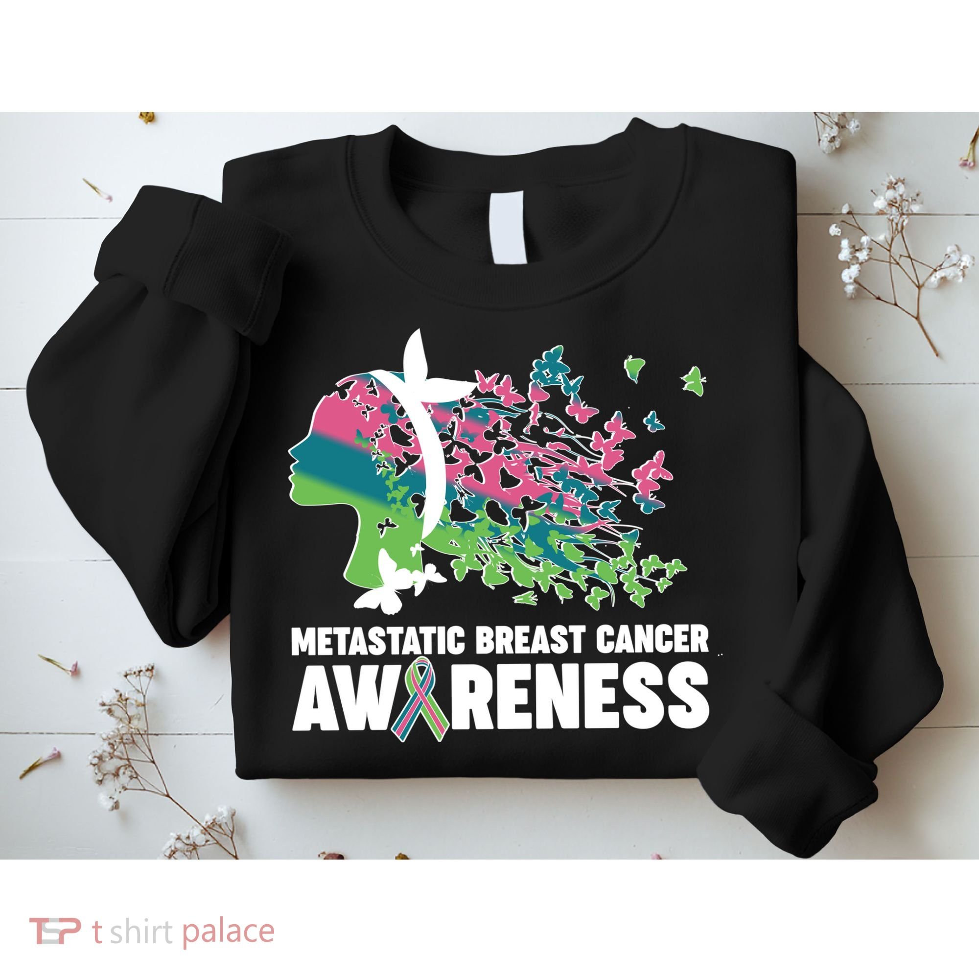 Metastatic Breast Cancer Awareness Butterflies Sweatshirt