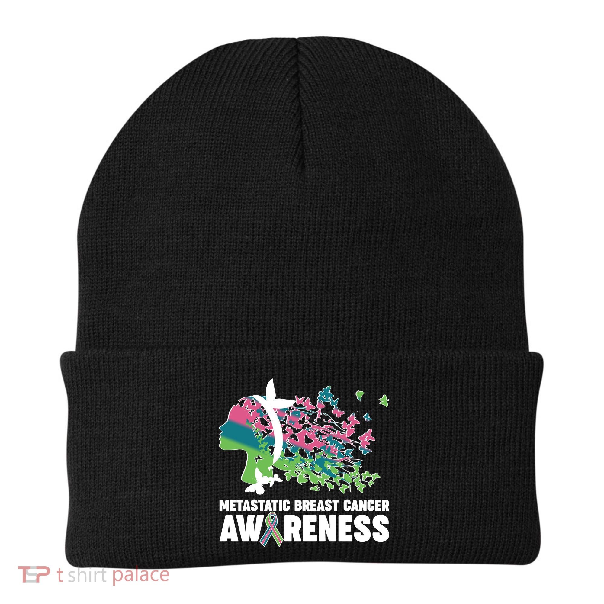 Metastatic Breast Cancer Awareness Butterflies Beanie