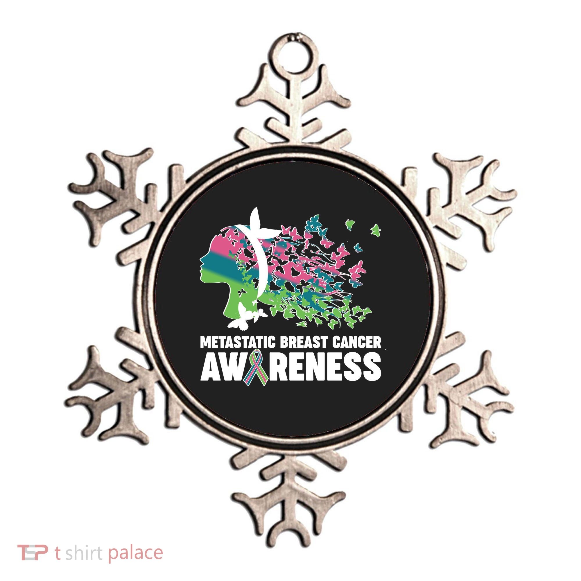 Metastatic Breast Cancer Awareness Butterflies Ornament