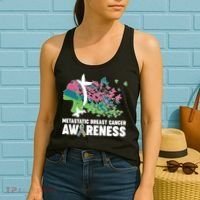 Metastatic Breast Cancer Awareness Butterflies Women's Tank Top thumb 2