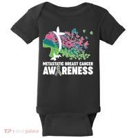 Metastatic Breast Cancer Awareness Butterflies Baby Bodysuit thumb 0