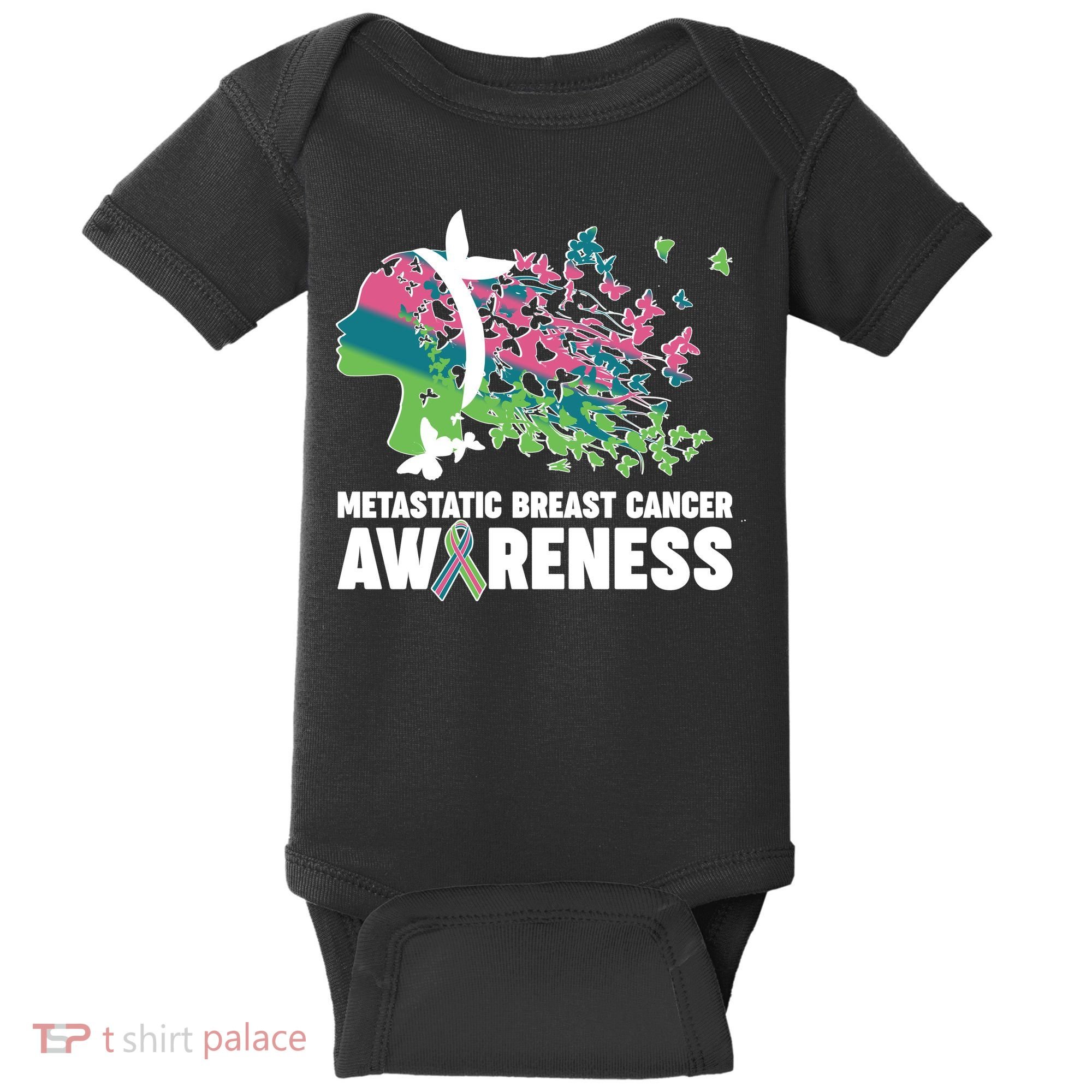 Metastatic Breast Cancer Awareness Butterflies Baby Bodysuit