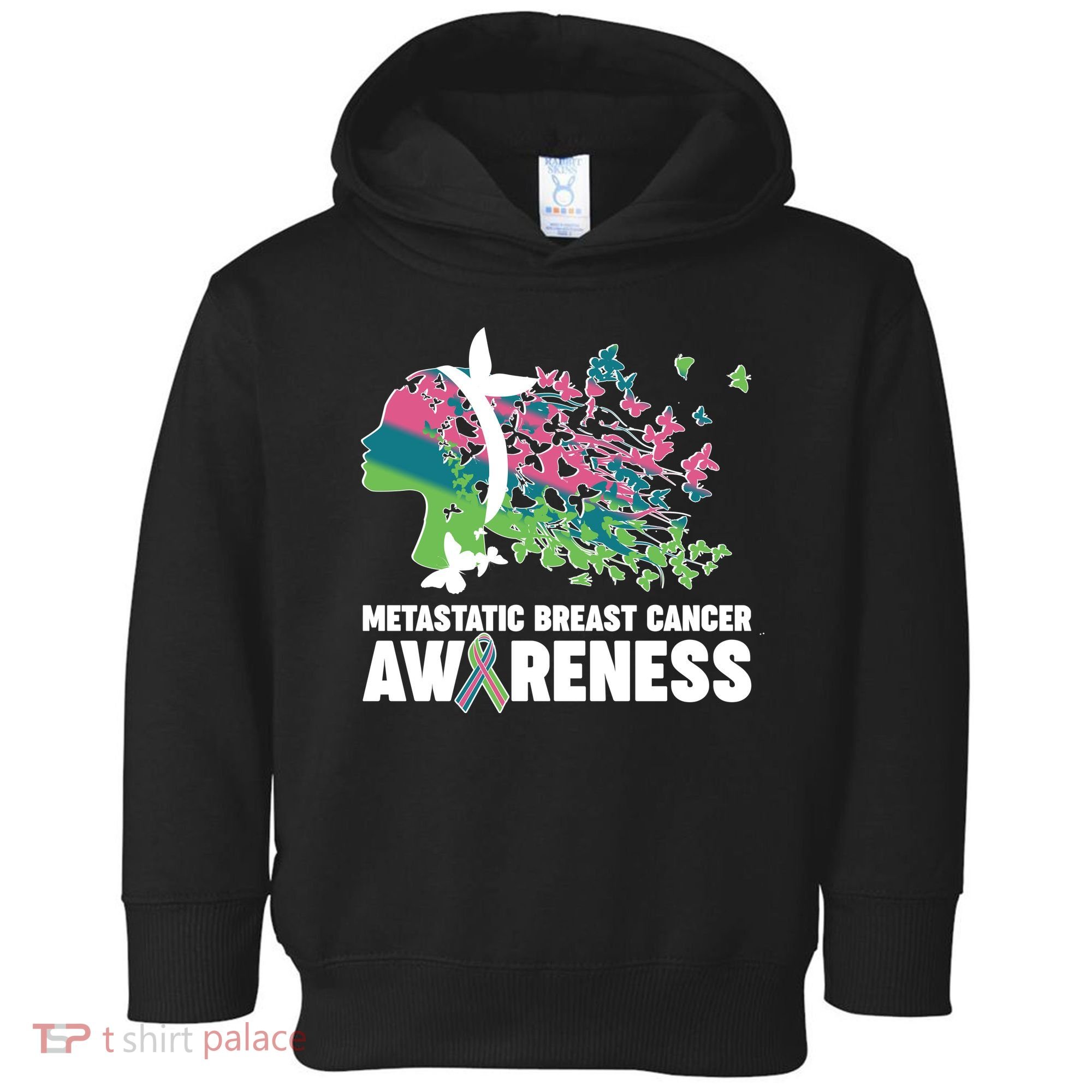 Metastatic Breast Cancer Awareness Butterflies Toddler Hoodie
