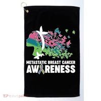 Metastatic Breast Cancer Awareness Butterflies Golf Towel thumb 0