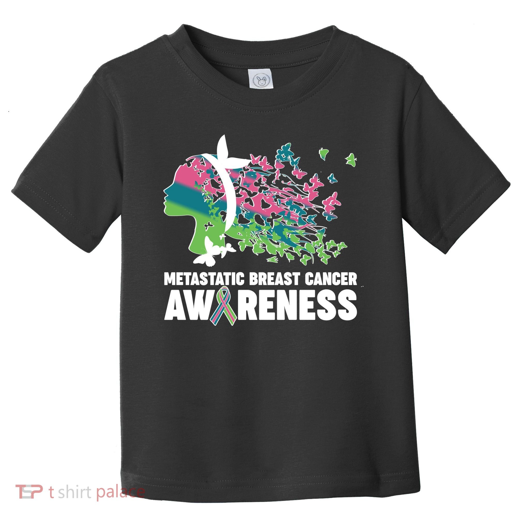 Metastatic Breast Cancer Awareness Butterflies Toddler T-Shirt