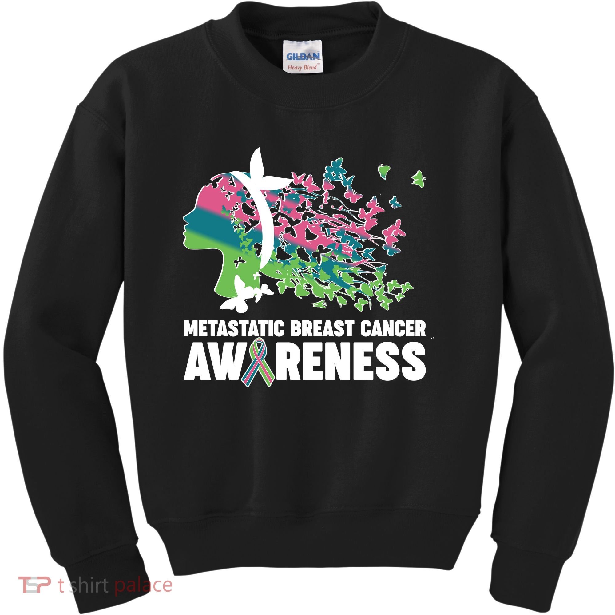 Metastatic Breast Cancer Awareness Butterflies Kids Sweatshirt