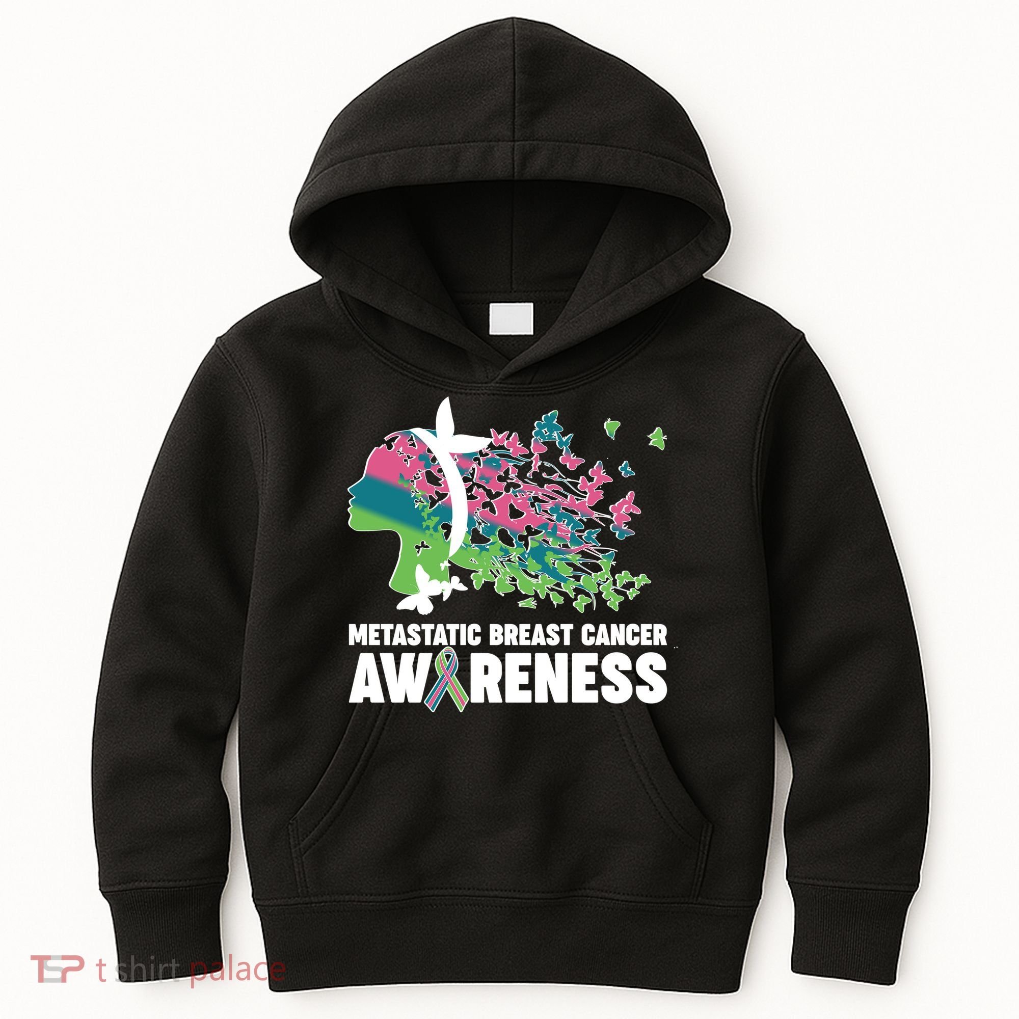 Metastatic Breast Cancer Awareness Butterflies Kids Hoodie