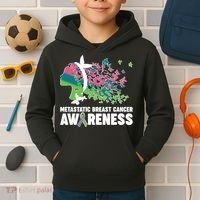 Metastatic Breast Cancer Awareness Butterflies Kids Hoodie thumb 2