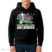 Metastatic Breast Cancer Awareness Butterflies Kids Hoodie thumb 4