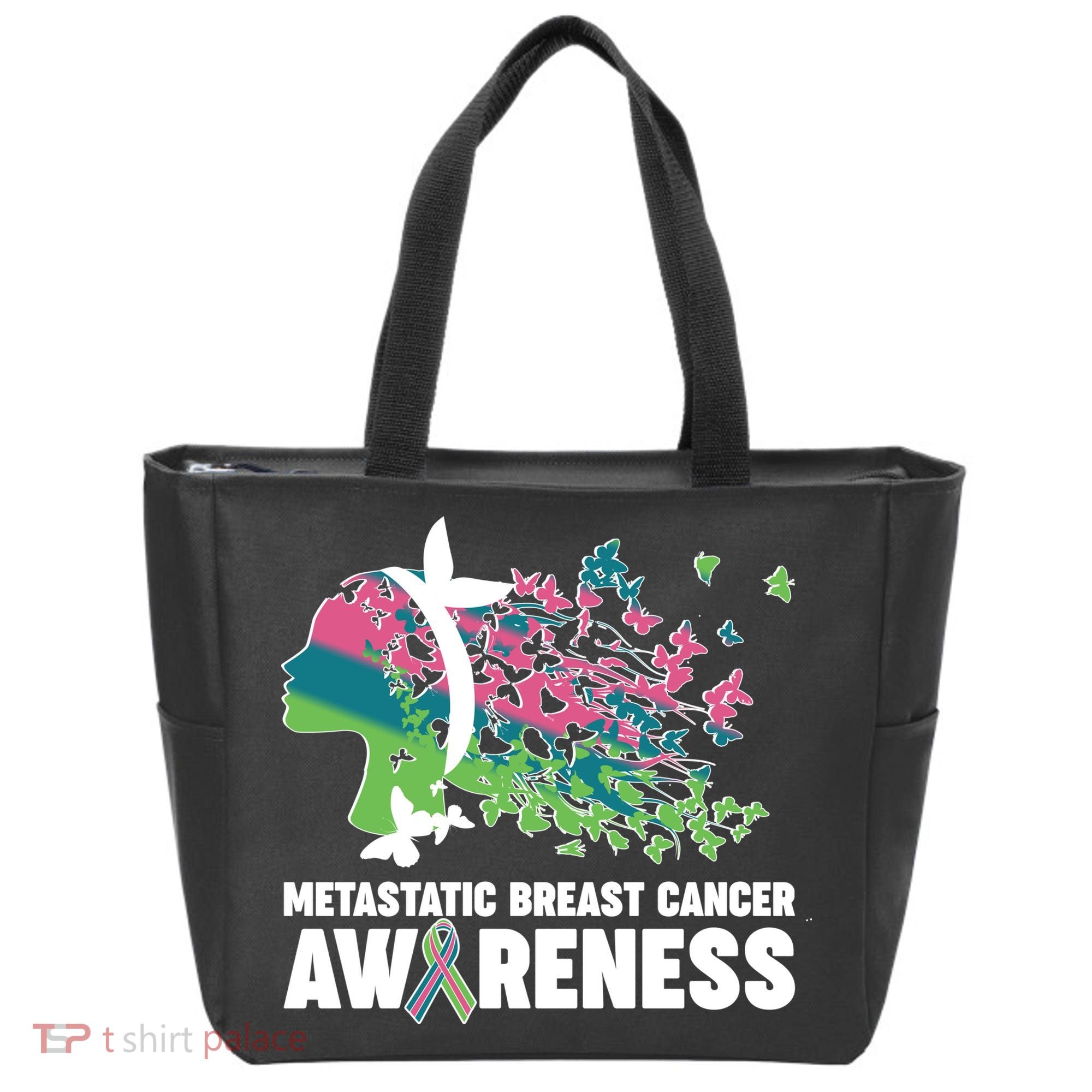 Metastatic Breast Cancer Awareness Butterflies Tote Bag
