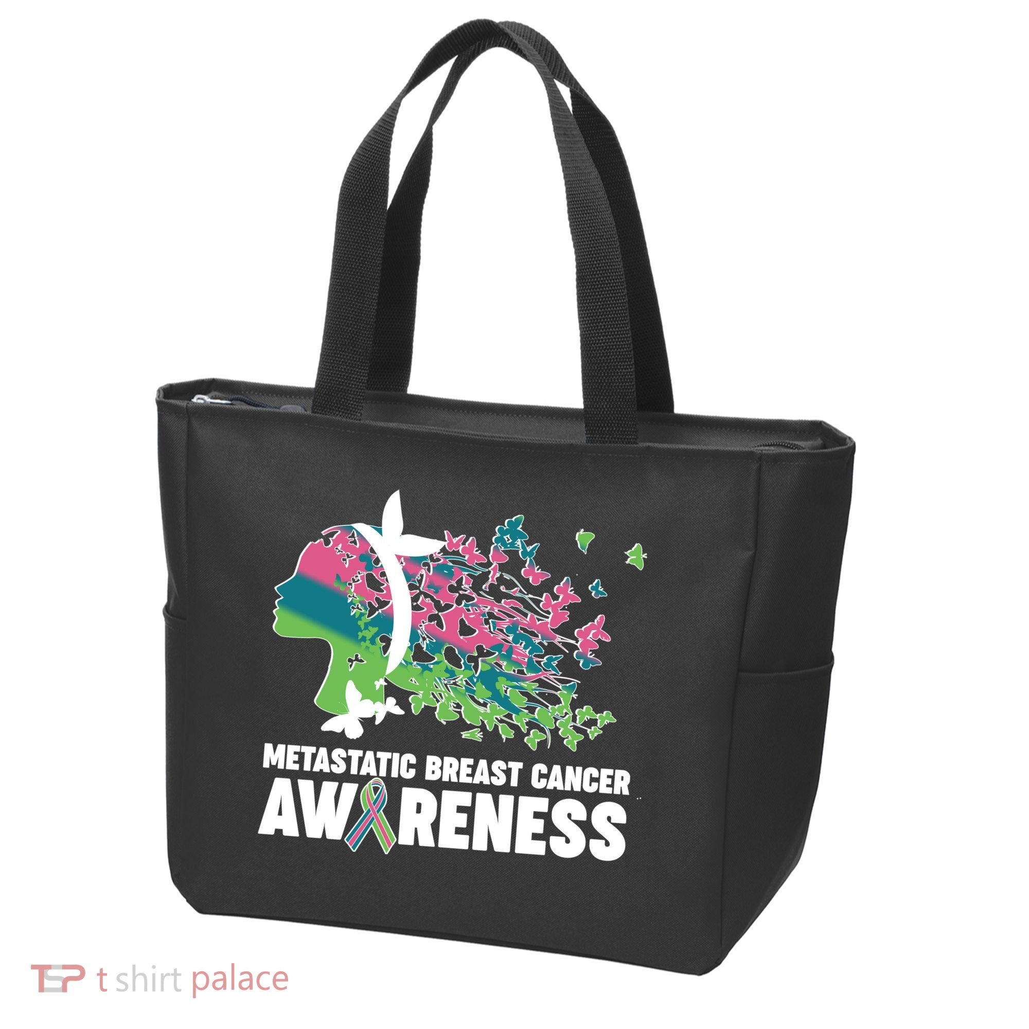 Metastatic Breast Cancer Awareness Butterflies Tote Bag