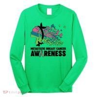 Metastatic Breast Cancer Awareness Butterflies Long Sleeve Shirt thumb 0