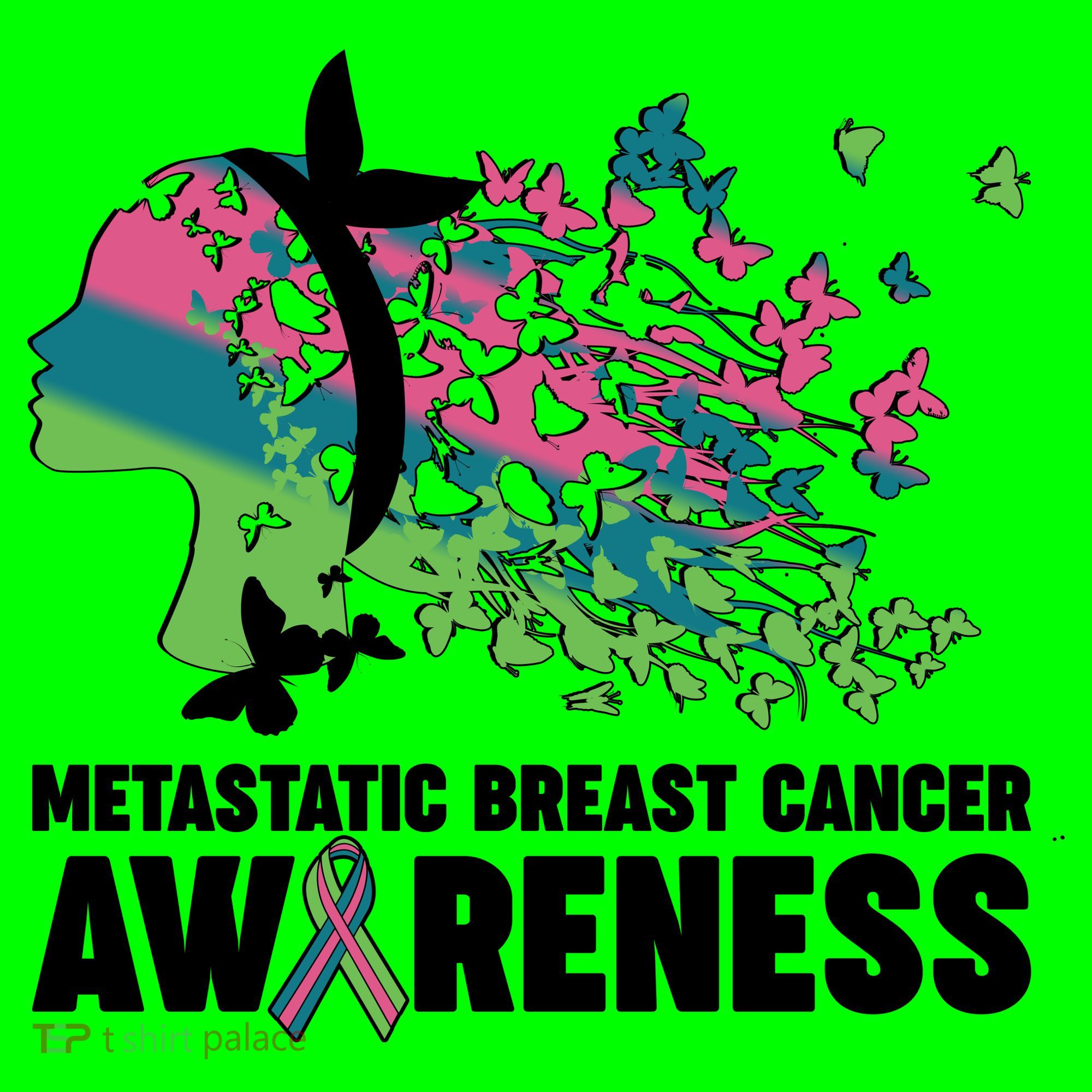 Metastatic Breast Cancer Awareness Butterflies Coaster