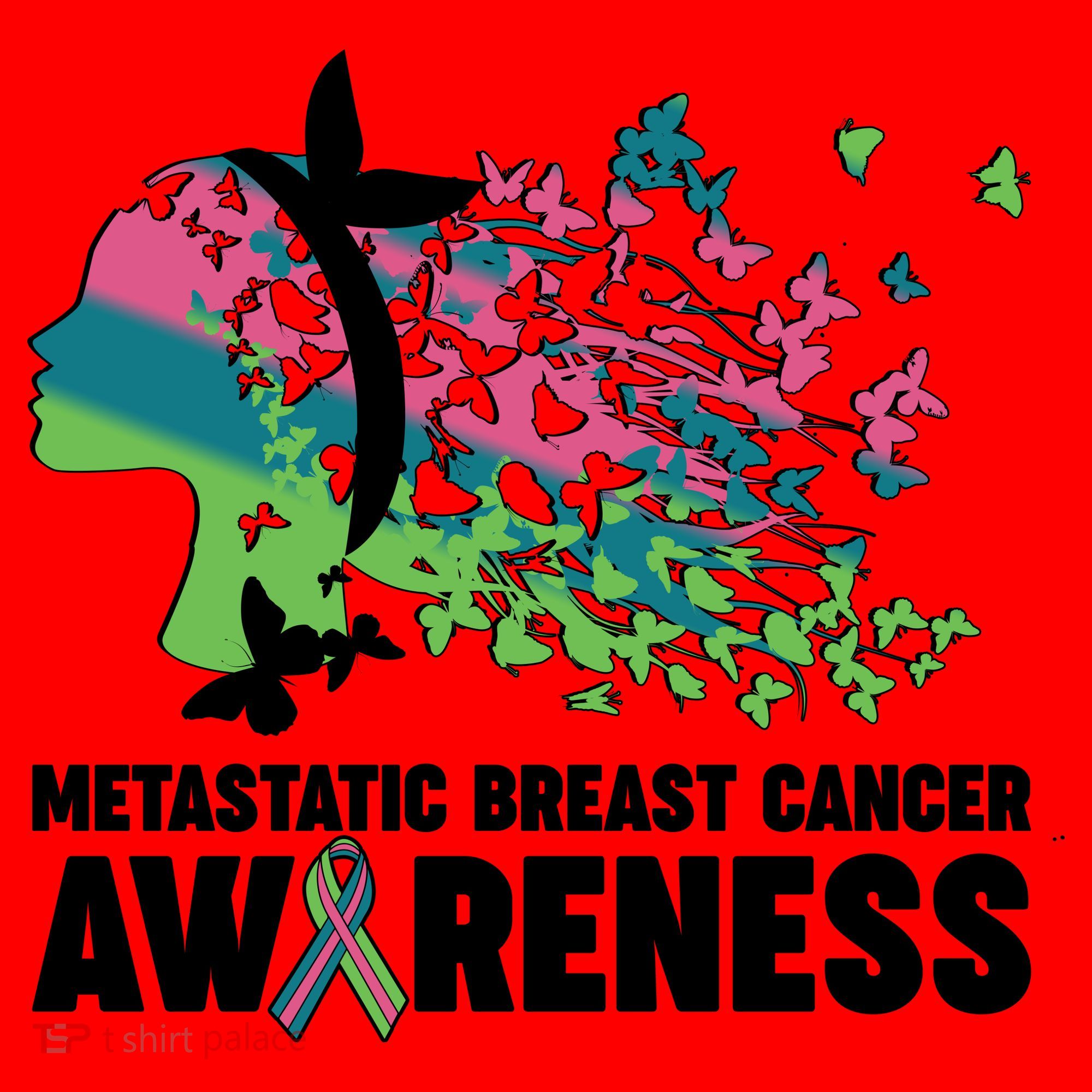 Metastatic Breast Cancer Awareness Butterflies Santa Hat