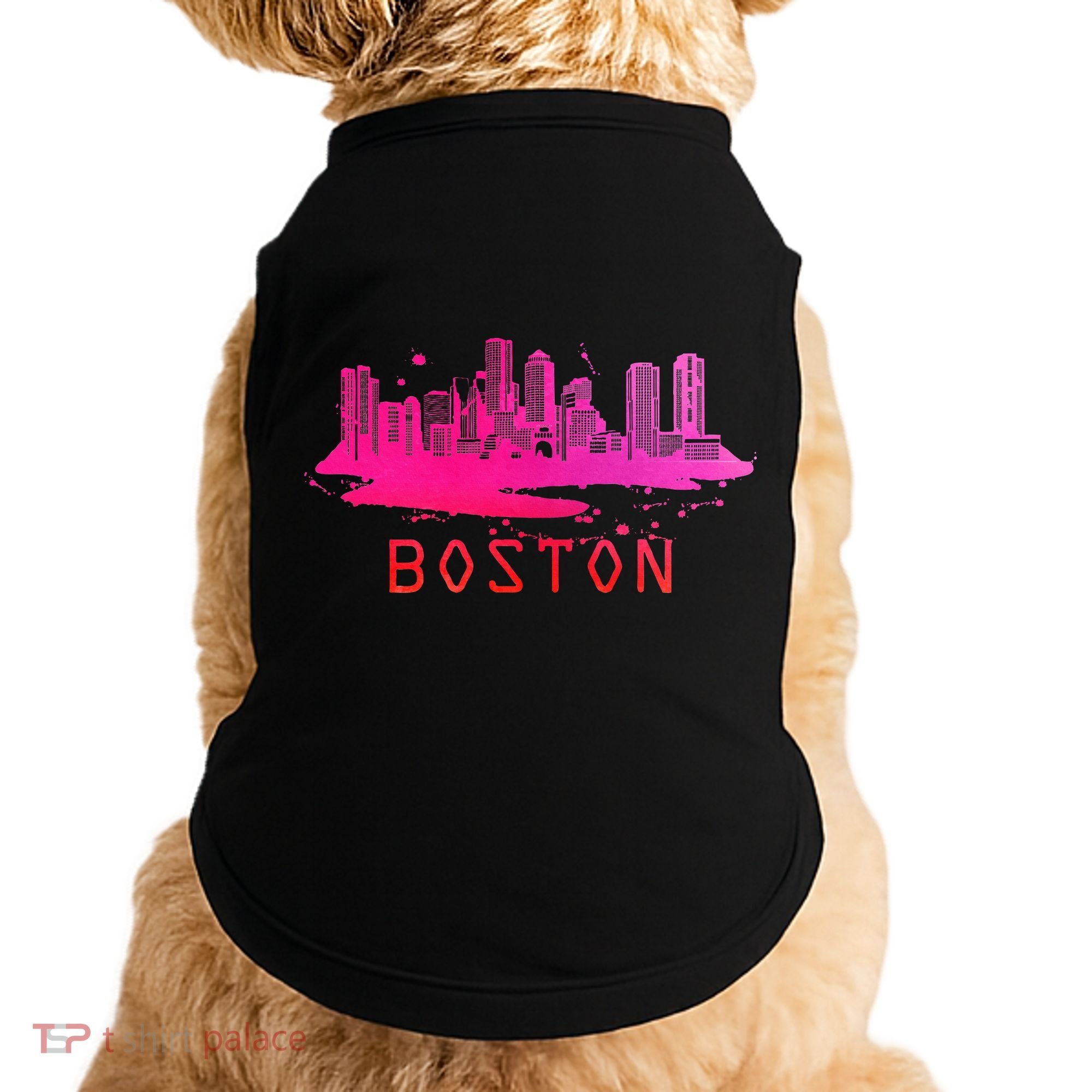 Modern Boston Cityscape Boston Massachusetts Skyline Doggie Tank