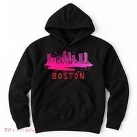 Modern Boston Cityscape Boston Massachusetts Skyline Hoodie thumb 0