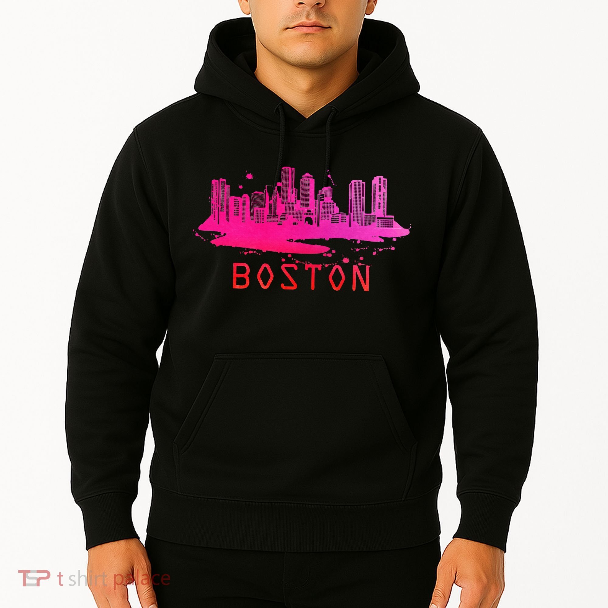 Modern Boston Cityscape Boston Massachusetts Skyline Hoodie