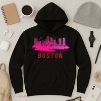 Modern Boston Cityscape Boston Massachusetts Skyline Hoodie thumb 3