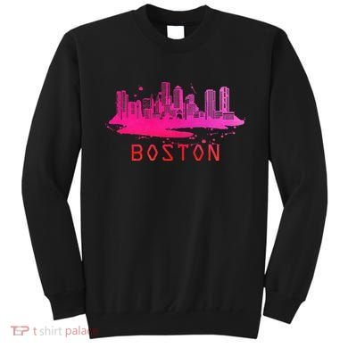 Modern Boston Cityscape Boston Massachusetts Skyline Sweatshirt