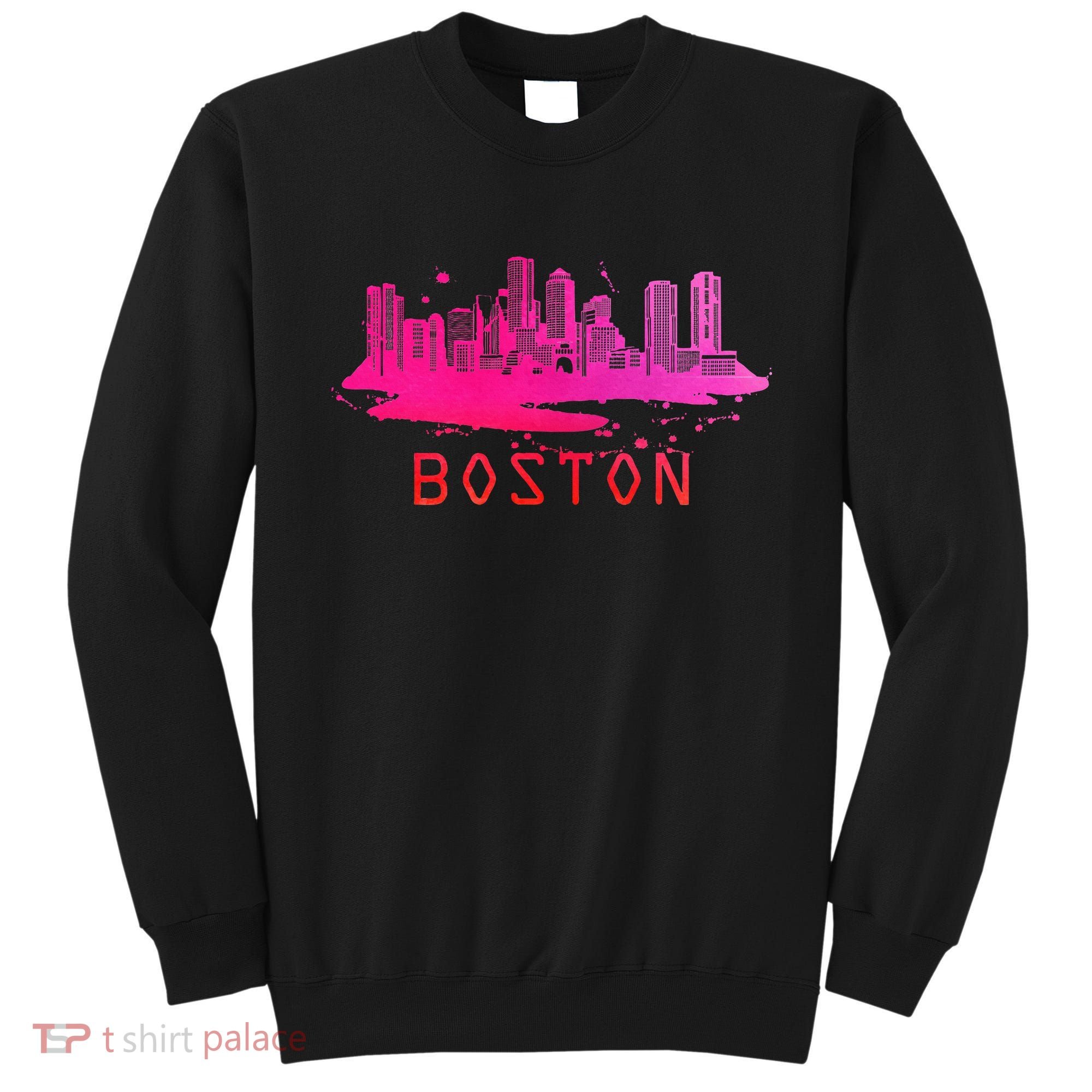 Modern Boston Cityscape Boston Massachusetts Skyline Sweatshirt