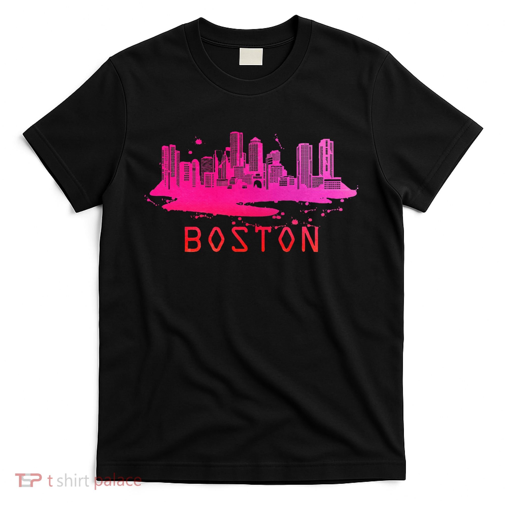 Modern Boston Cityscape Boston Massachusetts Skyline T-Shirt