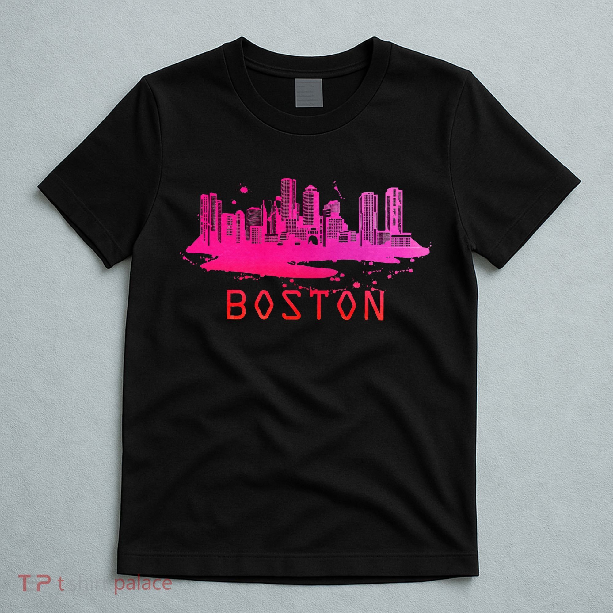 Modern Boston Cityscape Boston Massachusetts Skyline T-Shirt