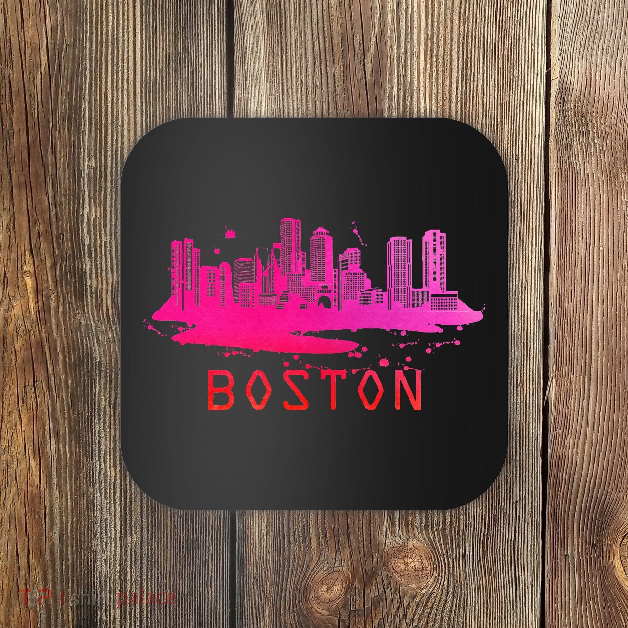Modern Boston Cityscape Boston Massachusetts Skyline Coaster