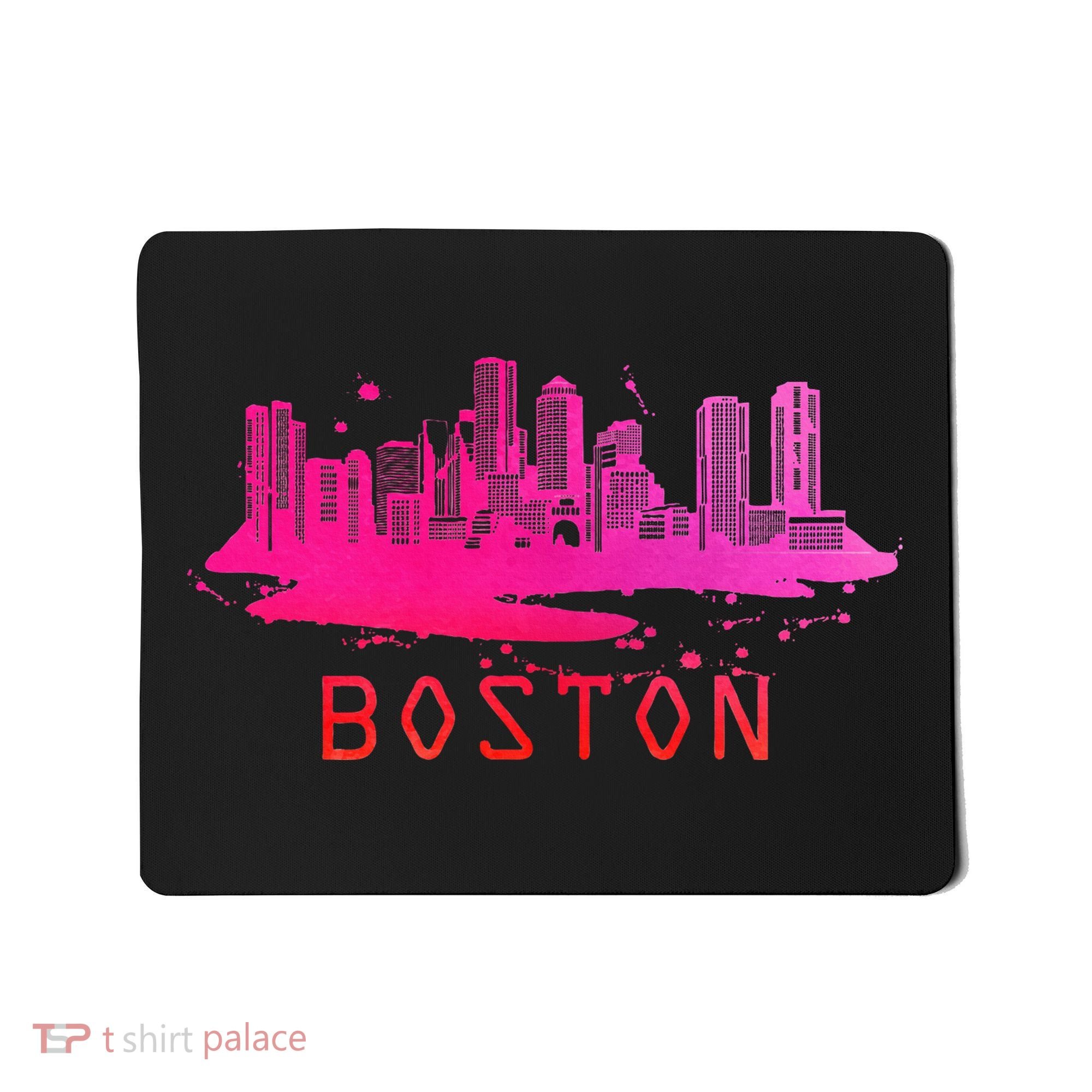 Modern Boston Cityscape Boston Massachusetts Skyline Mousepad