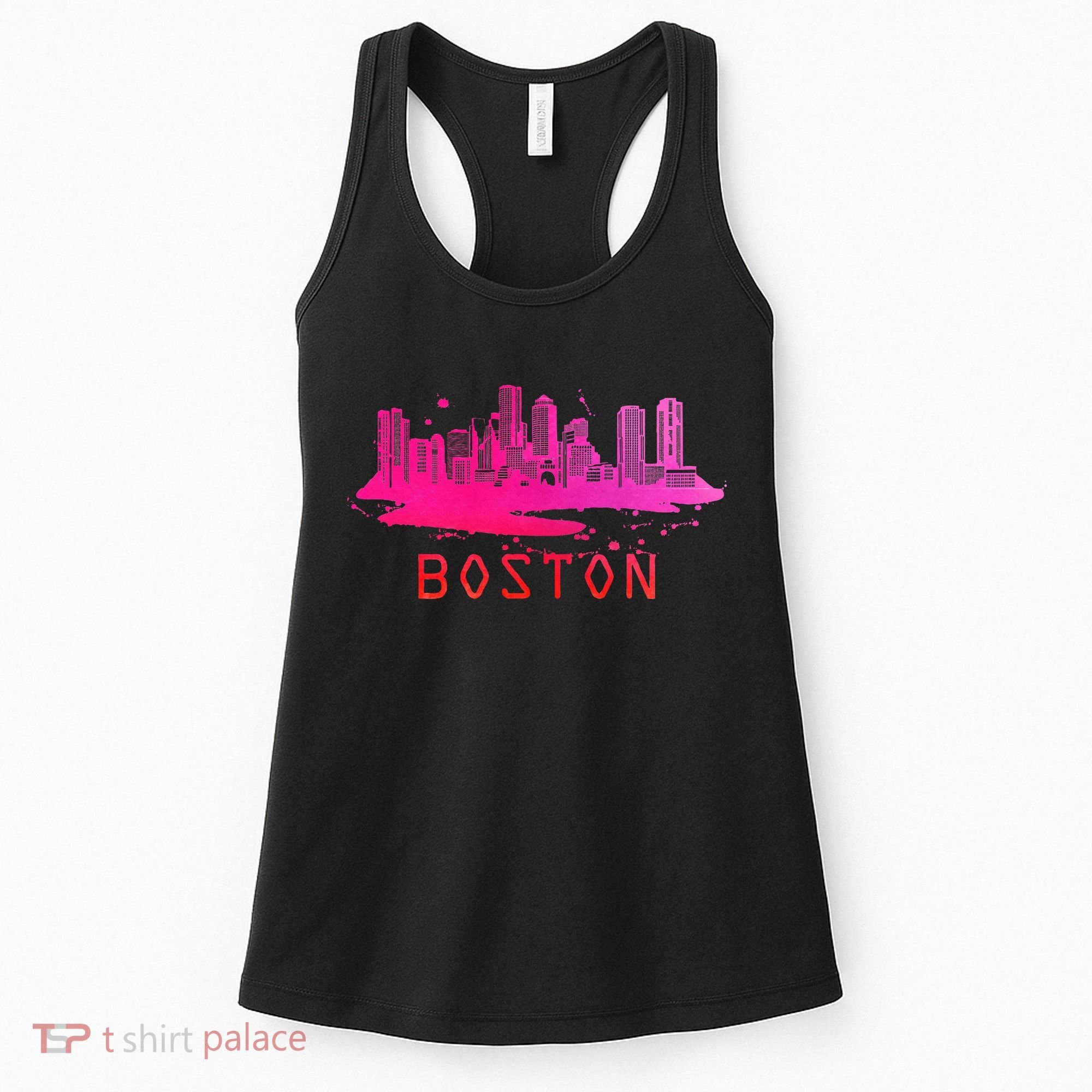 Modern Boston Cityscape Boston Massachusetts Skyline Women's Tank Top