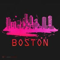 Modern Boston Cityscape Boston Massachusetts Skyline Women's Tank Top thumb 5