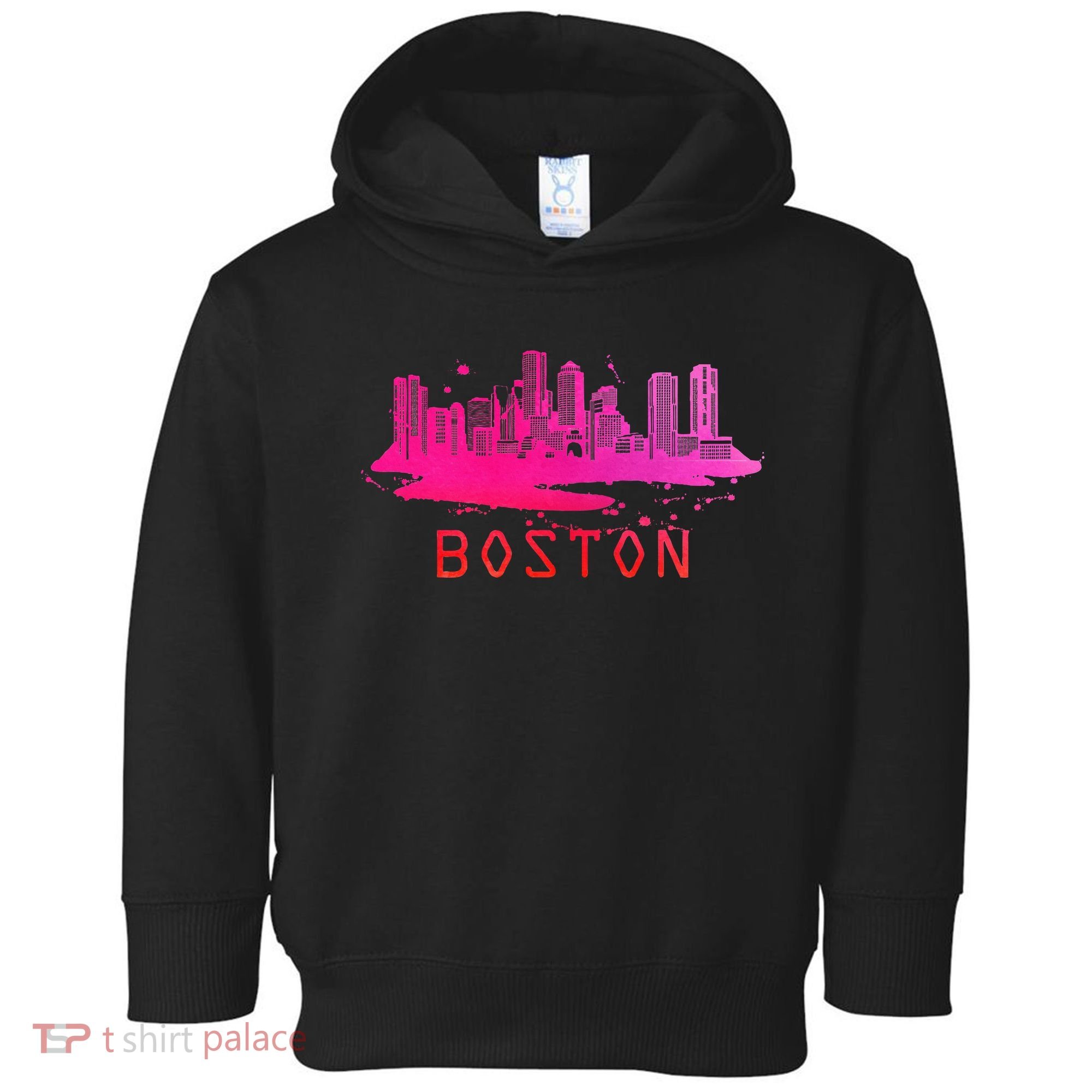Modern Boston Cityscape Boston Massachusetts Skyline Toddler Hoodie