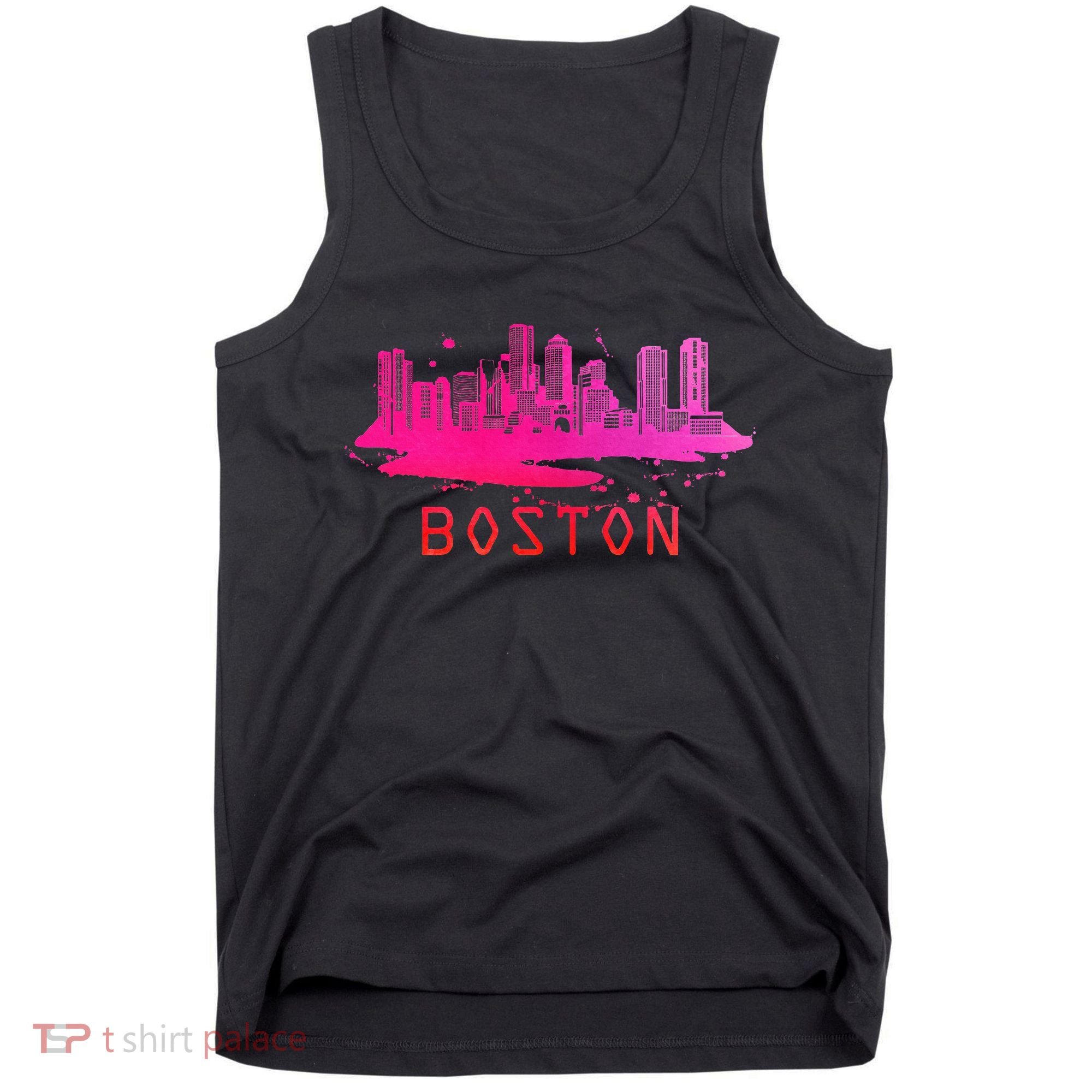 Modern Boston Cityscape Boston Massachusetts Skyline Tank Top