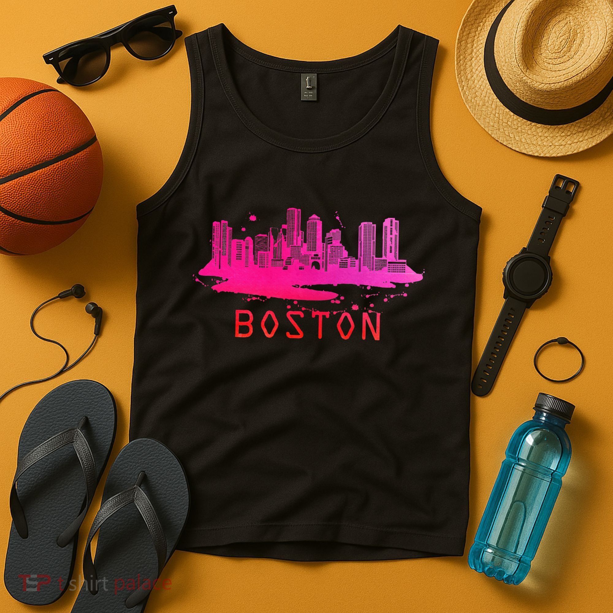 Modern Boston Cityscape Boston Massachusetts Skyline Tank Top