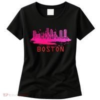 Modern Boston Cityscape Boston Massachusetts Skyline Women's T-Shirt thumb 0