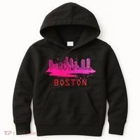 Modern Boston Cityscape Boston Massachusetts Skyline Kids Hoodie thumb 0