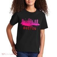 Modern Boston Cityscape Boston Massachusetts Skyline Kids T-Shirt thumb 2