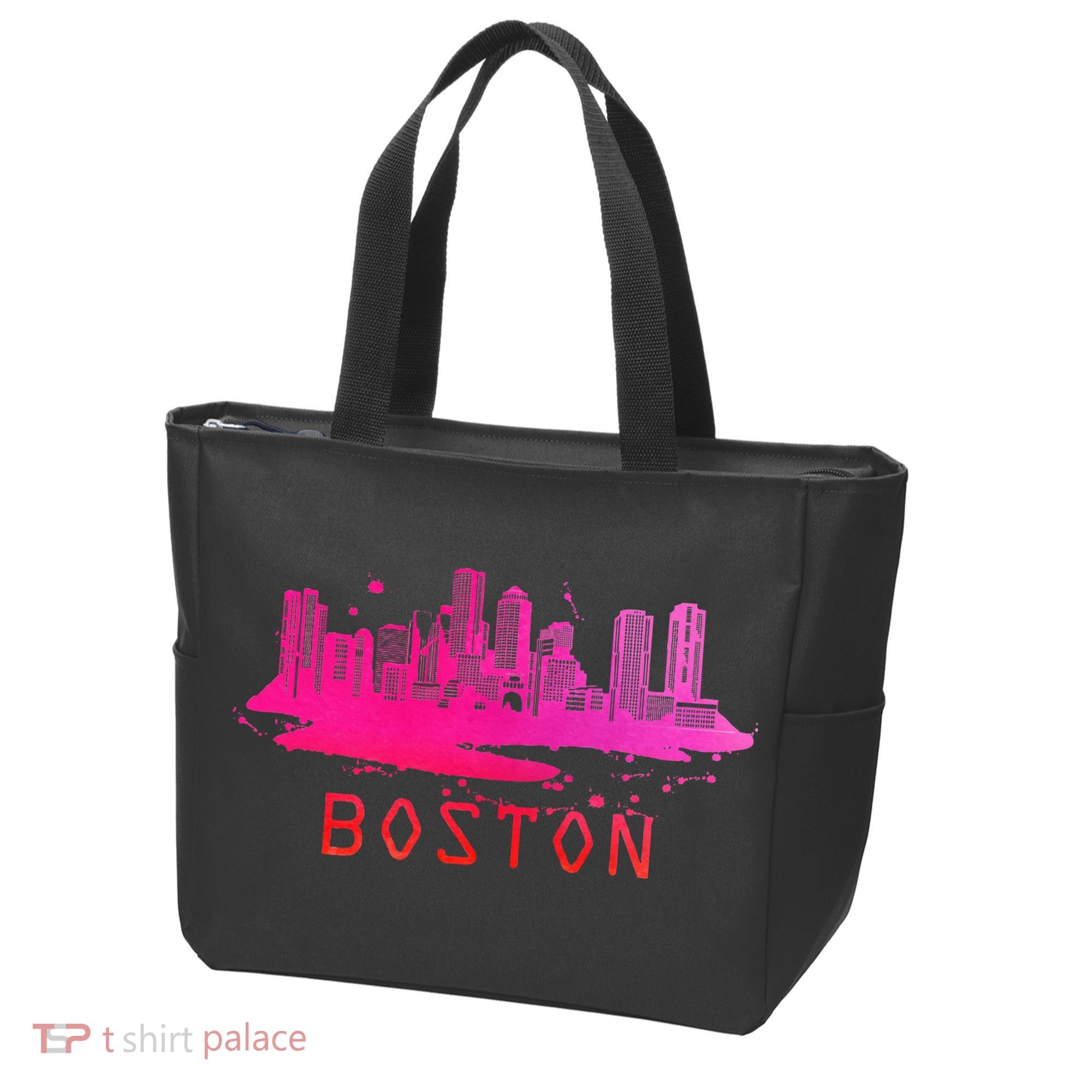 Modern Boston Cityscape Boston Massachusetts Skyline Tote Bag