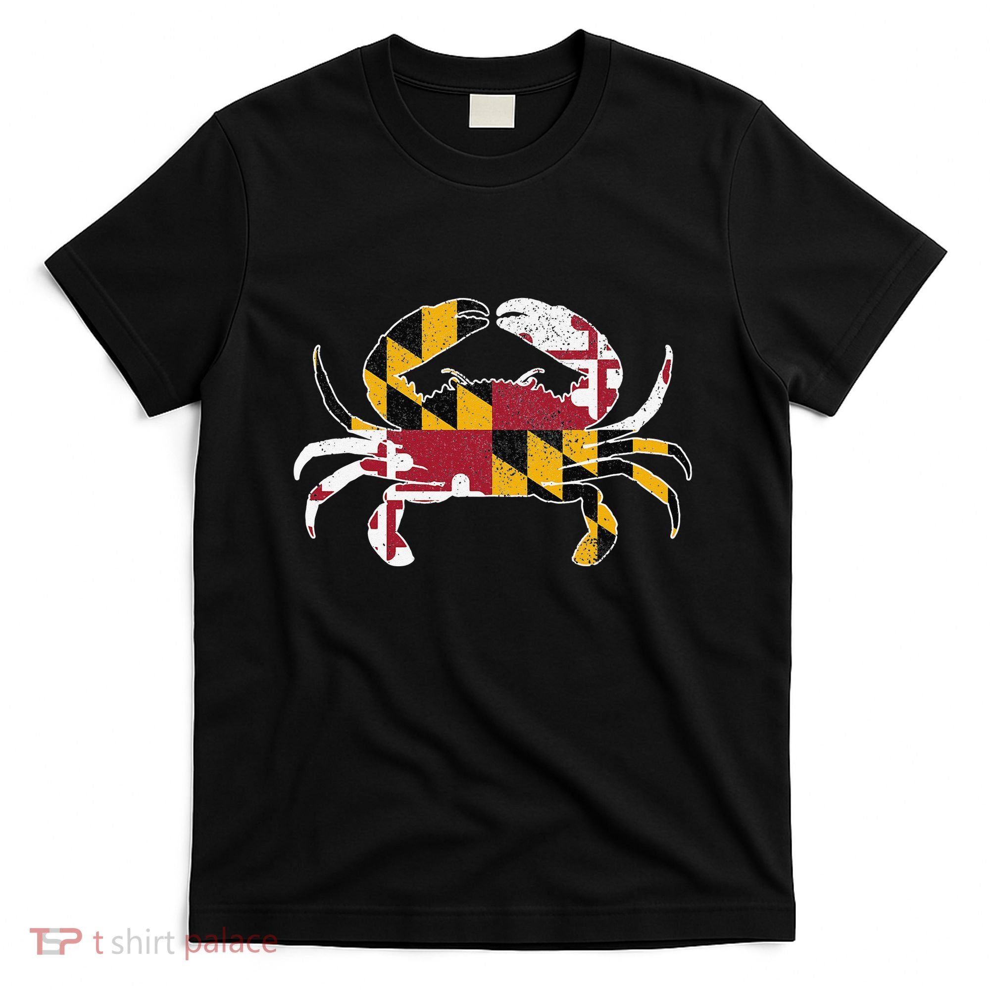Maryland Blue Crab Vintage Maryland Flag Pride T-Shirt