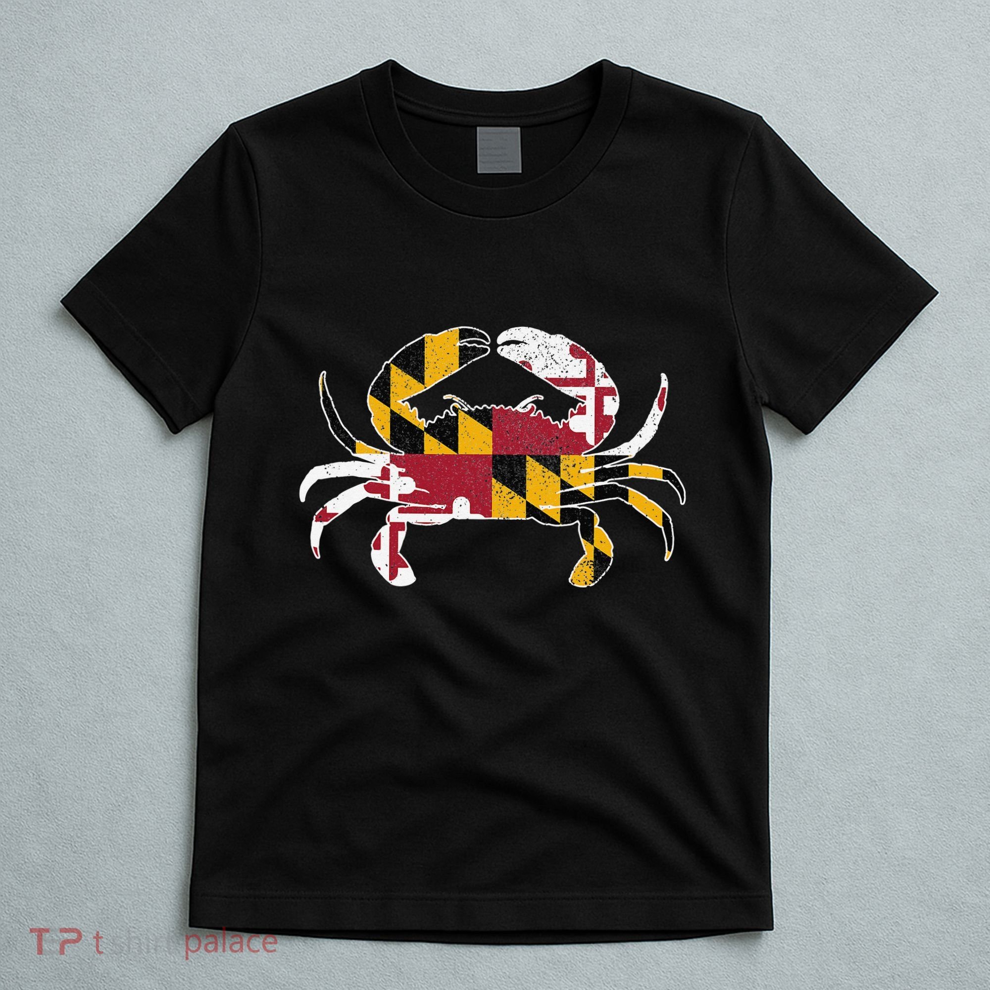 Maryland Blue Crab Vintage Maryland Flag Pride T-Shirt