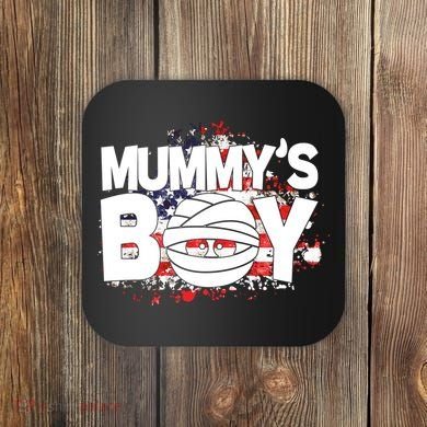 Mummys Boy Cute American Flag Coaster