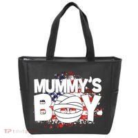 Mummys Boy Cute American Flag Tote Bag thumb 0