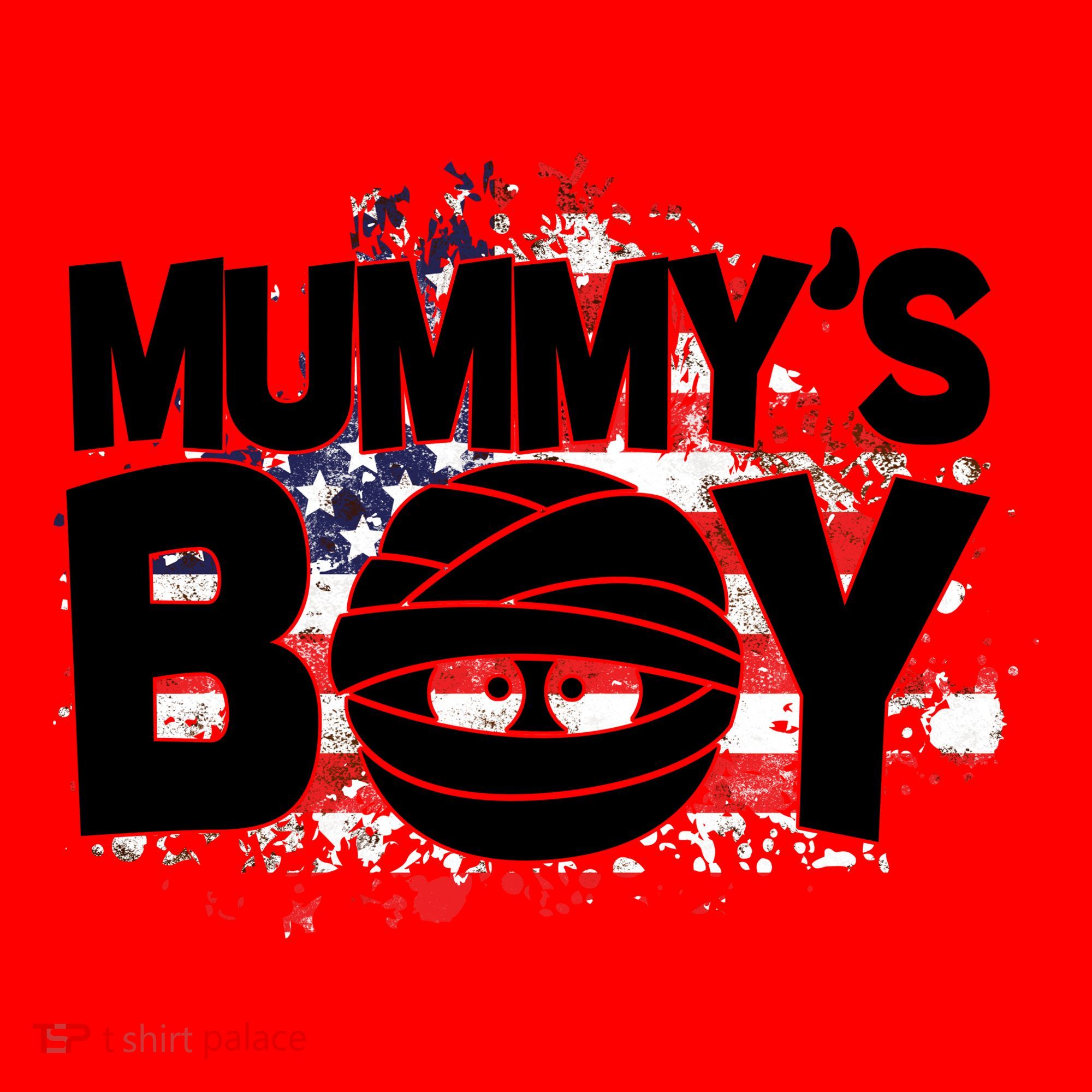 Mummys Boy Cute American Flag Santa Hat