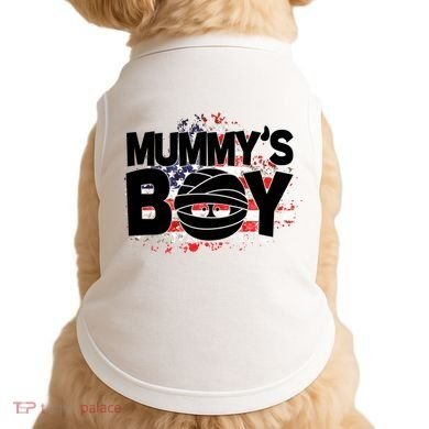 Mummys Boy Cute American Flag Doggie Tank